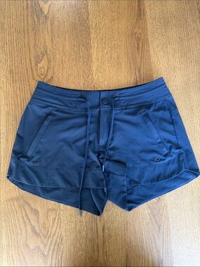 Athleta Deep Navy Athletic Drawstring Shorts